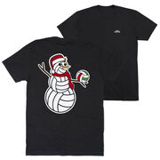 Volleyball Short Sleeve T-Shirt - Serving Holiday Cheer (Back Design) 