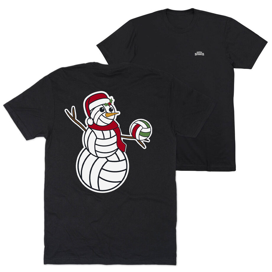 Volleyball Short Sleeve T-Shirt - Serving Holiday Cheer (Back Design) 