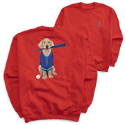 Baseball Crewneck Sweatshirt - Dinger the Baseball Dog (Back Design)