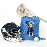 Guys Lacrosse Sport Pack Cinch Sack - Riley The Lacrosse Dog