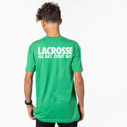 Guys Lacrosse T-Shirt Short Sleeve - All Day Every Day (Back Design)