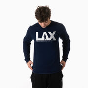 Guys Lacrosse Tshirt Long Sleeve - I'd Rather Lax