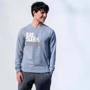 Wrestling Tshirt Long Sleeve - Eat. Sleep. Wrestle