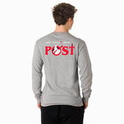 Hockey Tshirt Long Sleeve - Ain't Afraid of No Post (Back Design)