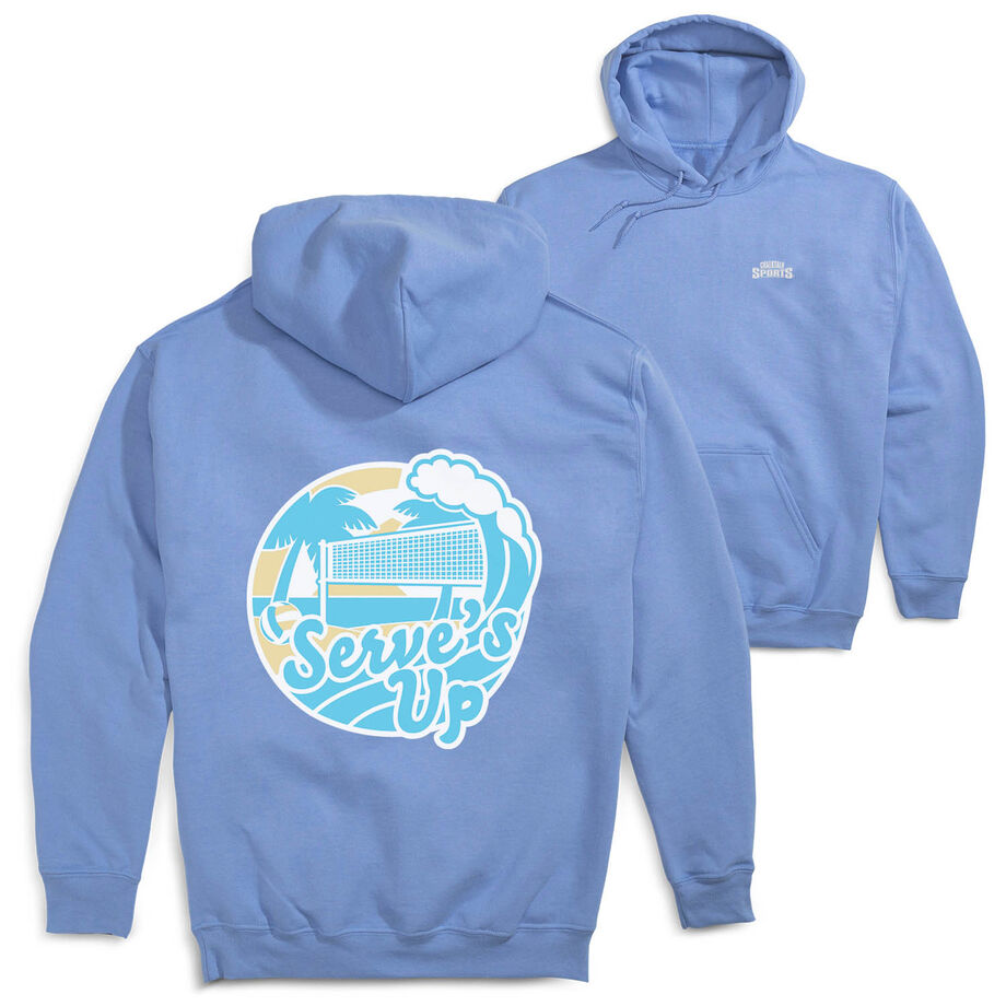 Volleyball Hooded Sweatshirt - Serve's Up (Back Design)