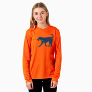 Hockey Long Sleeve Performance Tee - Rocky The Hockey Dog