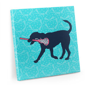 Girls Lacrosse Canvas Wall Art - Lula The Lax Dog