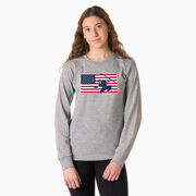 Hockey Tshirt Long Sleeve - Patriotic Hockey