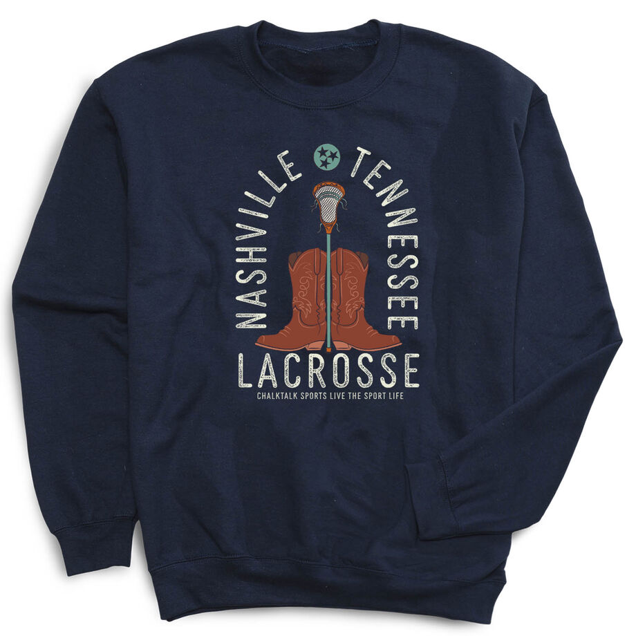 Guys Lacrosse Crewneck Sweatshirt - Nashville Lacrosse