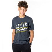 Guys Lacrosse Short Sleeve T-Shirt - Evolution of Lacrosse