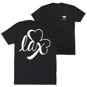 Girls Lacrosse Short Sleeve T-Shirt - Lax Shamrock (Back Design)
