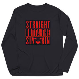 Hockey Long Sleeve Performance Tee - Straight Outta The Sin Bin