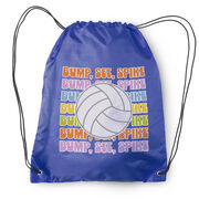 Volleyball Drawstring Backpack - Bump, Set, Spike