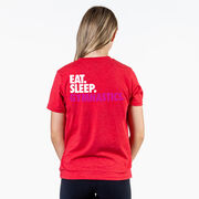 Gymnastics Short Sleeve T-Shirt - Eat. Sleep. Gymnastics. (Back Design)