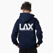 Guys Lacrosse Hooded Sweatshirt - I'd Rather Lax (Back Design)