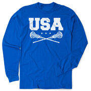 Girls Lacrosse Tshirt Long Sleeve - USA Girls Lacrosse