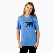 Baseball Short Sleeve Performance Tee - Navy Baseball Dog