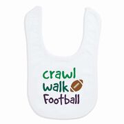 Football Baby Bib - Crawl Walk Football