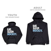 Hockey Hooded Sweatshirt - Eat. Sleep. Hockey.