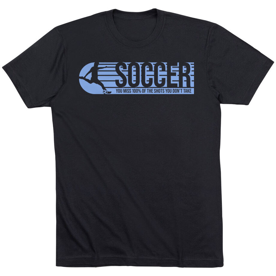 Soccer Short Sleeve T-Shirt - 100% Of The Shots - Personalization Image