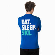 Skiing & Snowboarding Tshirt Long Sleeve - Eat. Sleep. Ski (Back Design)