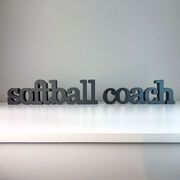 Softball Coach Wood Words Ready To Autograph