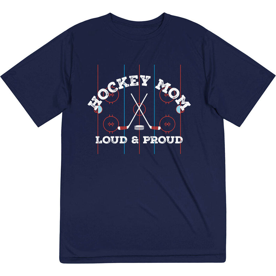 Hockey Short Sleeve Performance Tee - Loud and Proud Hockey Mom