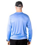 Men's Running Long Sleeve Performance Tee -  Run On Holiday Spirit