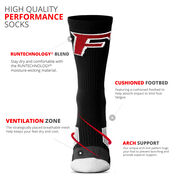 Custom Hockey Woven Mid-Calf Socks - Logo