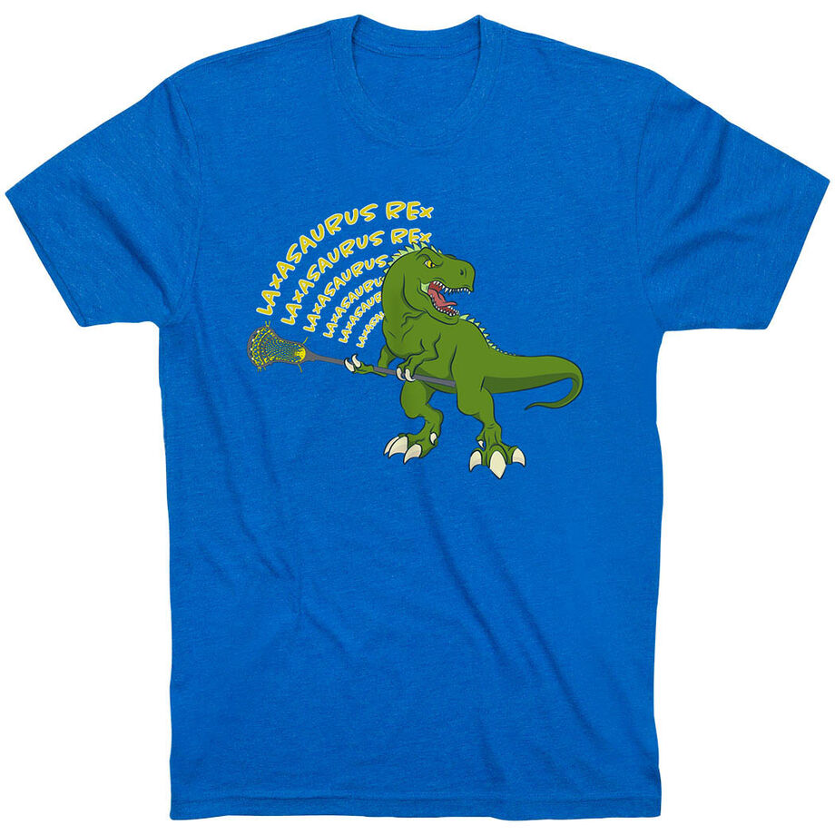 Guys Lacrosse Short Sleeve T-Shirt - Laxasaurus Rex