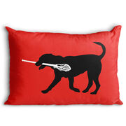 Guys Lacrosse Pillowcase - Max The Lax Dog