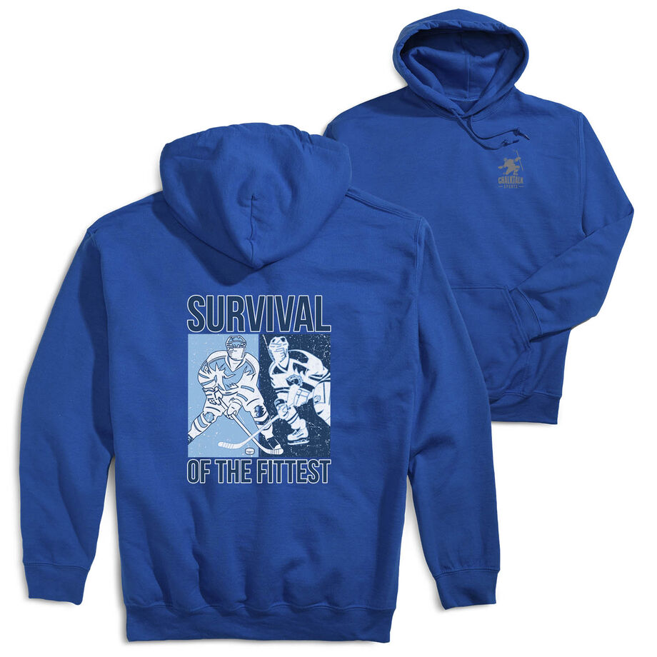 Hockey Hooded Sweatshirt - Survival of the Fittest (Back Design)
