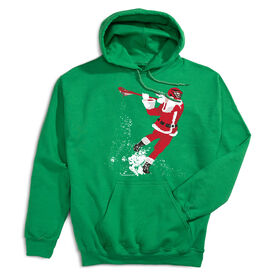 Guys Lacrosse Hooded Sweatshirt - Santa Laxer