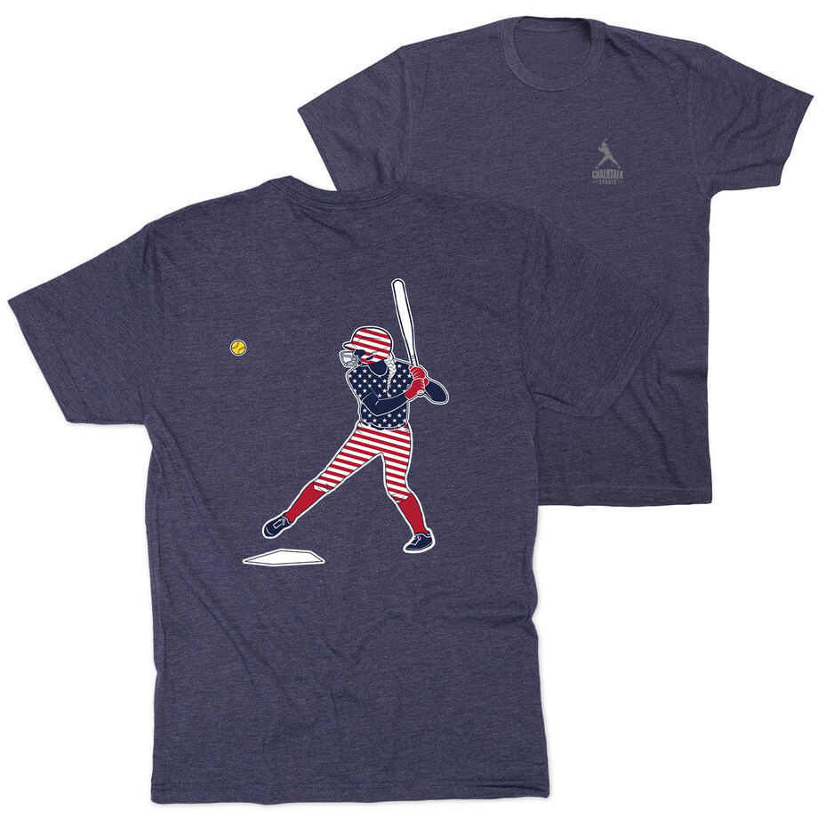 Softball Short Sleeve T-Shirt - Softball Star (Back Design)