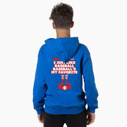 Baseball Hooded Sweatshirt - Baseball's My Favorite (Back Design)