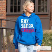 Cheerleading Hooded Sweatshirt - Eat Sleep Cheer