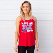 Hockey Flowy Racerback Tank Top - Have An Ice Day