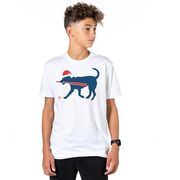 Baseball T-Shirt Short Sleeve Play Ball Christmas Dog