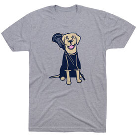 Guys Lacrosse Short Sleeve T-Shirt - Riley The Lacrosse Dog