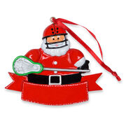Guys Lacrosse Ornament - Lacrosse Player Santa