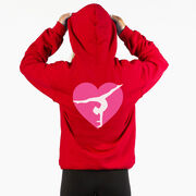 Gymnastics Hooded Sweatshirt - Gymnast Heart (Back Design)