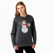 Volleyball Long Sleeve Performance Tee - Serving Holiday Cheer