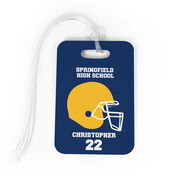 Football Bag/Luggage Tag - Personalized Team Helmet