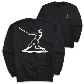 Baseball Crewneck Sweatshirt - Baseball Player (Back Design)