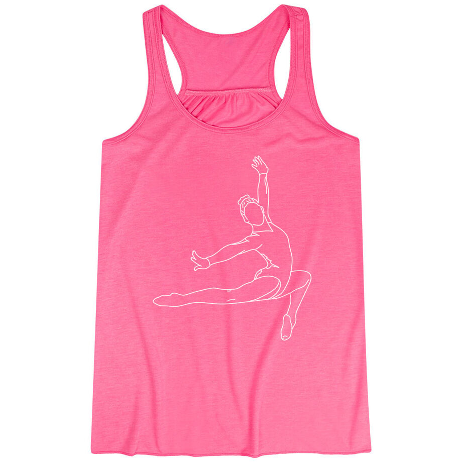 Gymnastics Flowy Racerback Tank Top - Gymnast Sketch