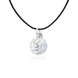 Volleyball Necklace - Flat Back Enamel Volleyball