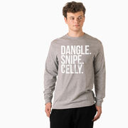 Hockey Tshirt Long Sleeve - Dangle Snipe Celly Words