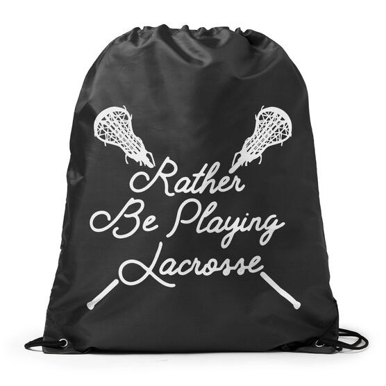 Girls Lacrosse Sport Pack Cinch Sack - Rather Be Playing Lacrosse