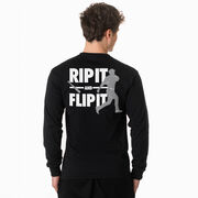 Baseball Tshirt Long Sleeve - Rip It Flip It (Back Design)