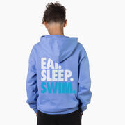 Swimming Hooded Sweatshirt - Eat. Sleep. Swim. (Back Design)
